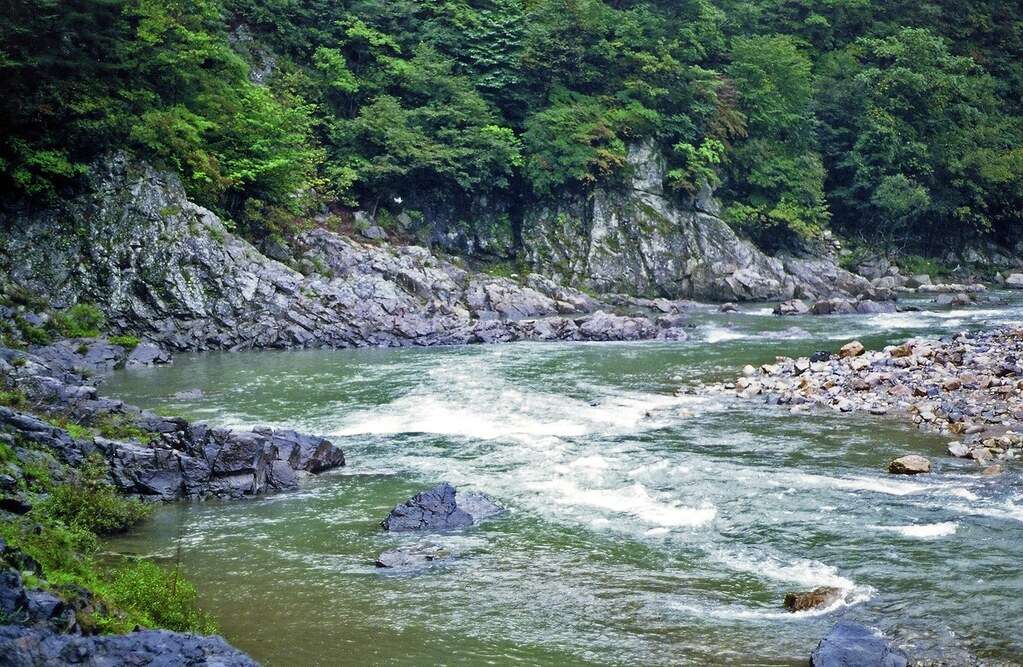 Nakdong River (southeast of the Dongjeom railway station, Gangwon Province, South Korea)